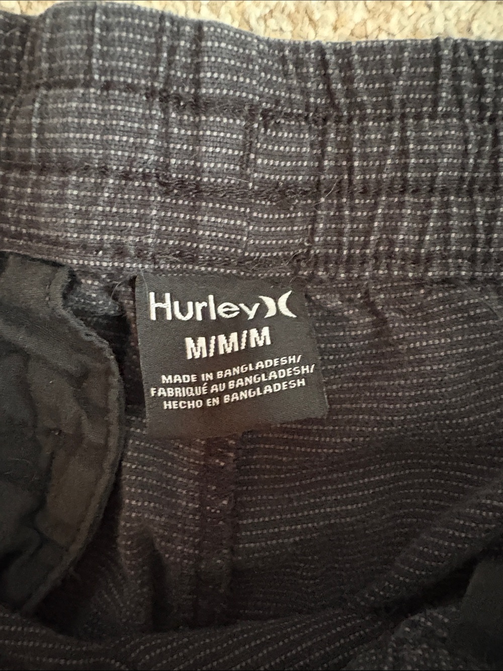 Hurley Men's Black Knit Drawstring Athletic Shorts - Picture 2 of 4